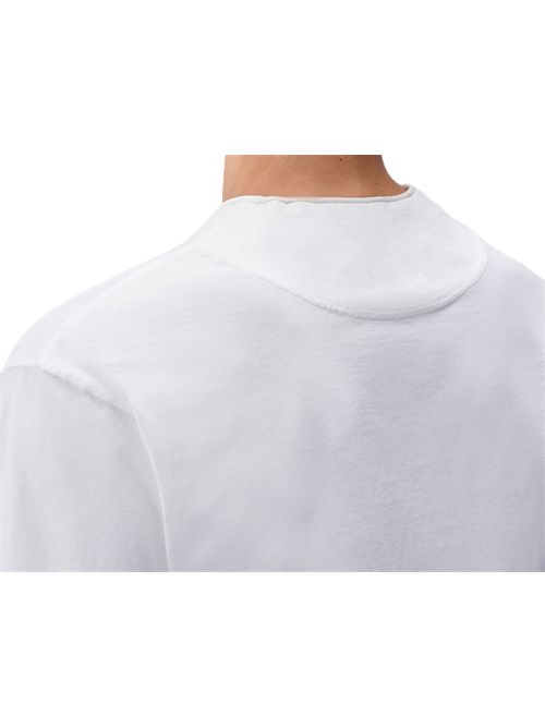Massimo Osti T-Shirt in jersey di cotone mercerizzato tinta in capo Massimo Osti Studio | MTS109A110521G103 GAUZE WHITE